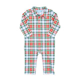 Sinclair Plaid Polo Romper