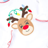Reindeer Lights Blue Stripe Milly Legging Set