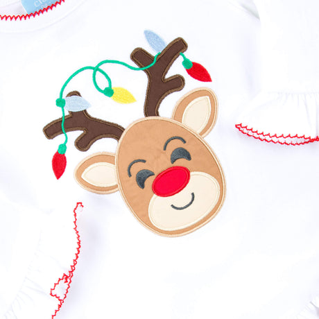 Reindeer Lights Blue Stripe Milly Legging Set