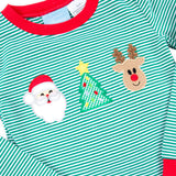 Christmas Cheer Green Stripe Pajamas