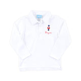 Nutcracker White Long Sleeve Polo Shirt
