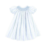 Watercolor Bloom Smocked Bishop Dress