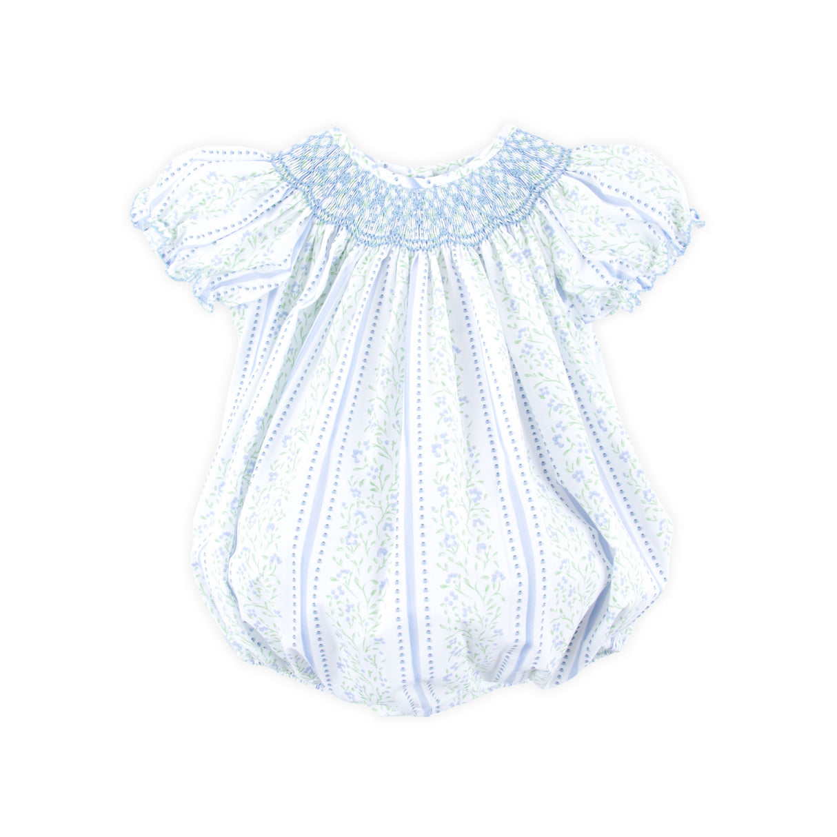 Watercolor Bloom Smocked Bishop Bubble