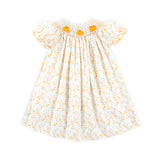 Autumn Petal Pumpkin Smocked Bishop Dress