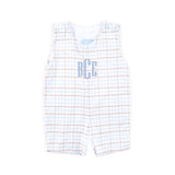 Pumpkin Blue & Tan Plaid Jon Jon