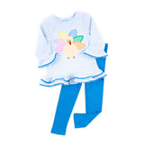 Turkey French Blue Stripe Milly Legging Set