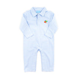 Turkey French Blue Stripe Polo Romper