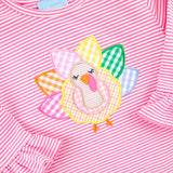 Adorable Turkey Pink Stripe Milly Dress