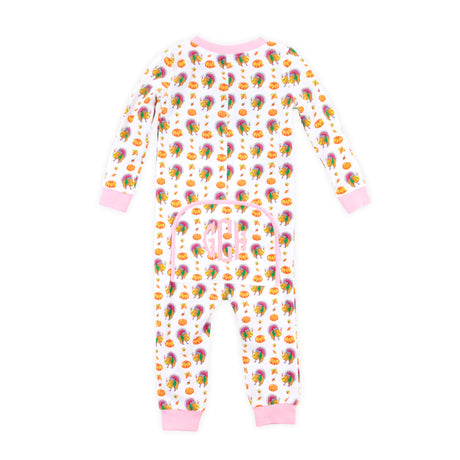 Autumn Turkey Pink Zip Sleeper