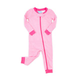 Cute Turkey Pink Stripe Zip Sleeper