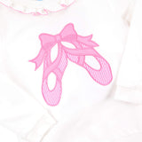 Ballet Applique Pink Ruffle Jogger Set