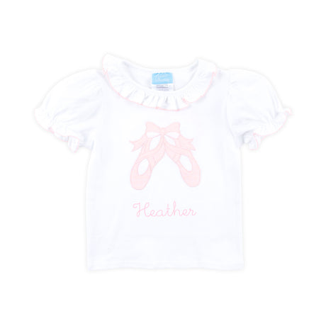 Little Ballerina White Ruffle Top