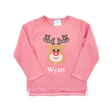 Reindeer Red Stripe Long Sleeve Shirt