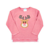 Reindeer Red Stripe Long Sleeve Shirt