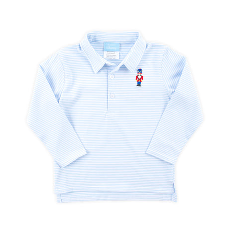 Nutcracker Light Blue Stripe Polo Shirt