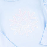 Snowflake Blue Long Sleeve Top
