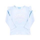 Snowflake Blue Long Sleeve Top