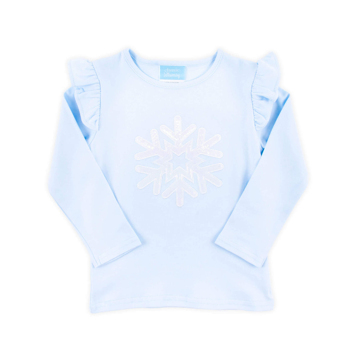 Snowflake Blue Long Sleeve Top