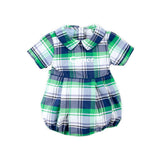 Evergreen Plaid Collared Bubble
