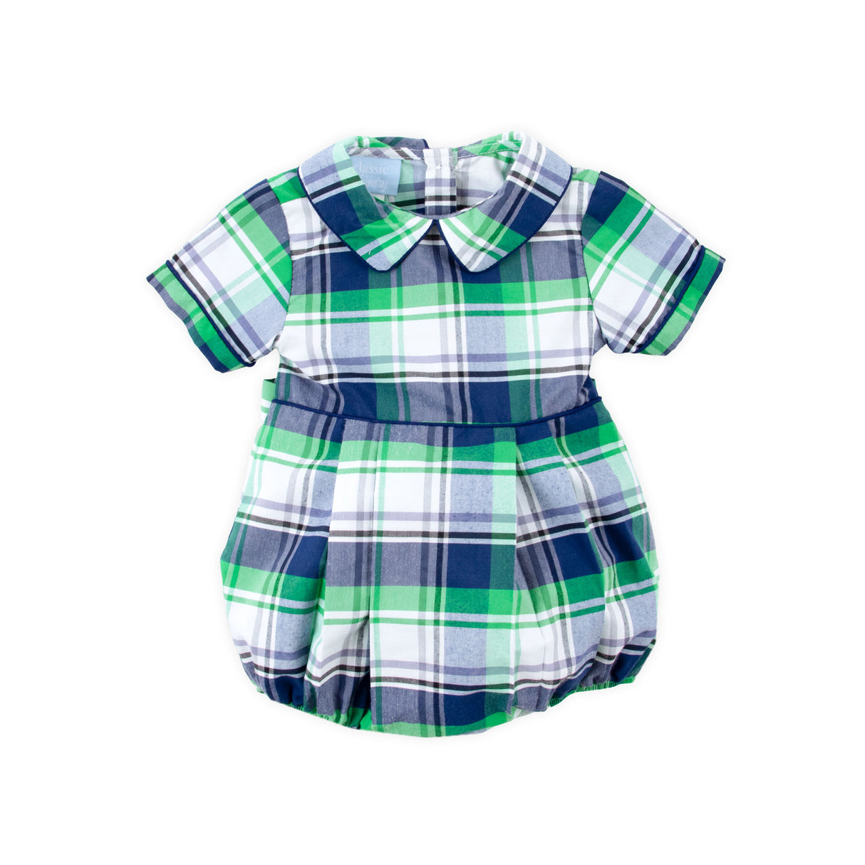 Evergreen Plaid Collared Bubble