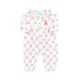 Bow Lattice White Ruffle Sleeper