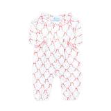 Bow Lattice White Ruffle Sleeper