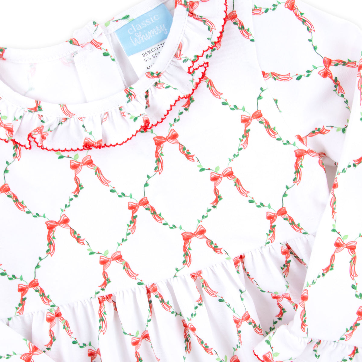 Bow Lattice White Eden Dress