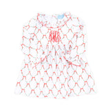 Bow Lattice White Eden Dress