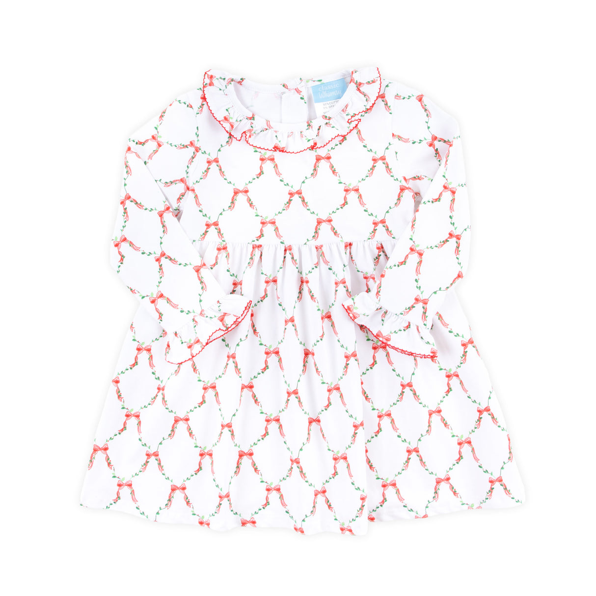 Bow Lattice White Eden Dress