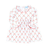 Bow Lattice White Eden Dress