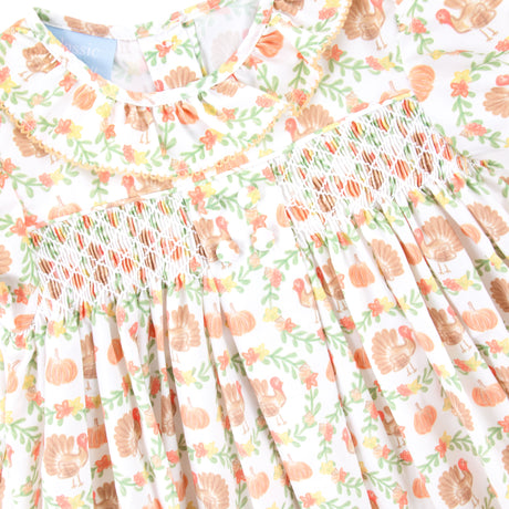 Wild Turkey Smocked Beth Dress