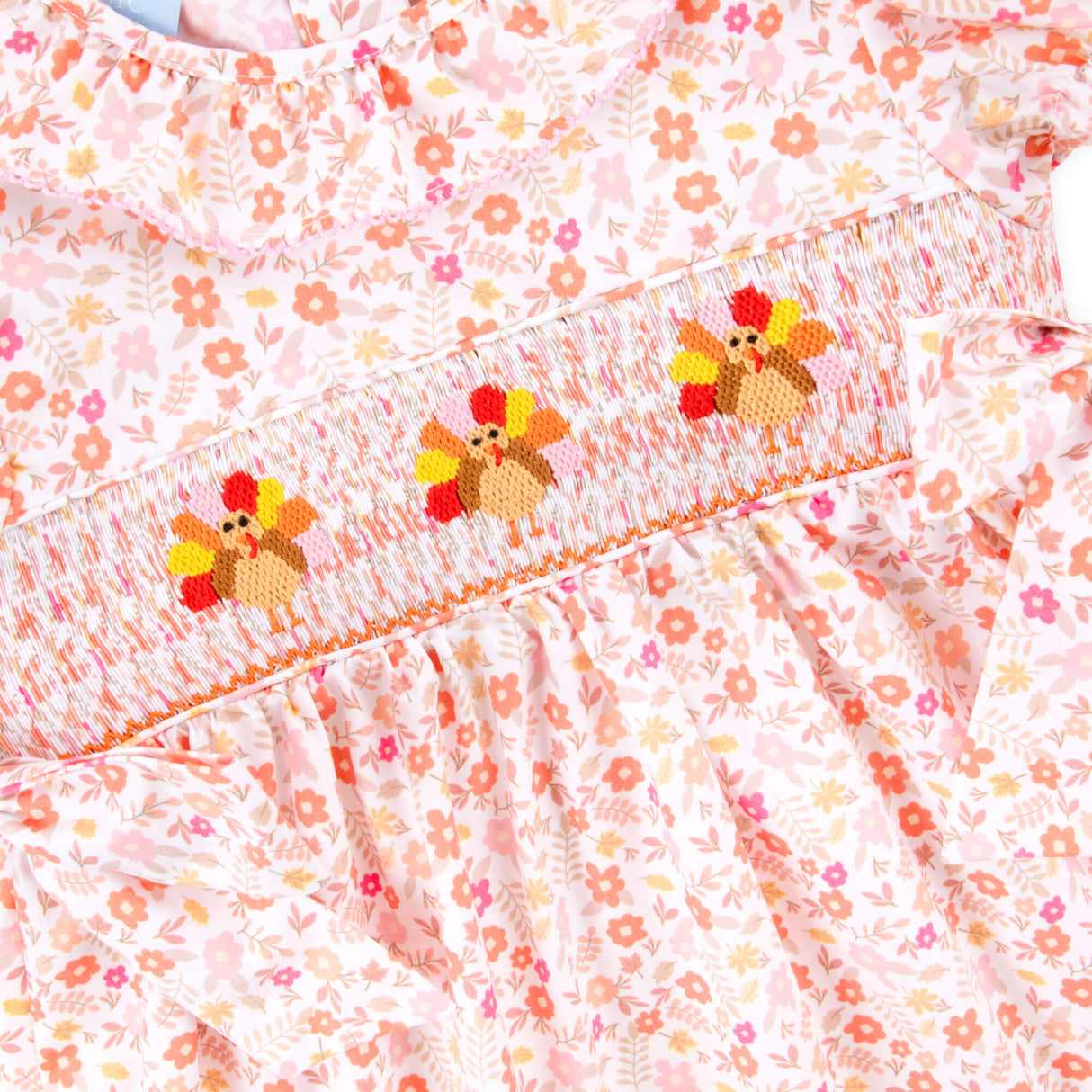 Turkey Smocked Pink Floral Beverly Dress