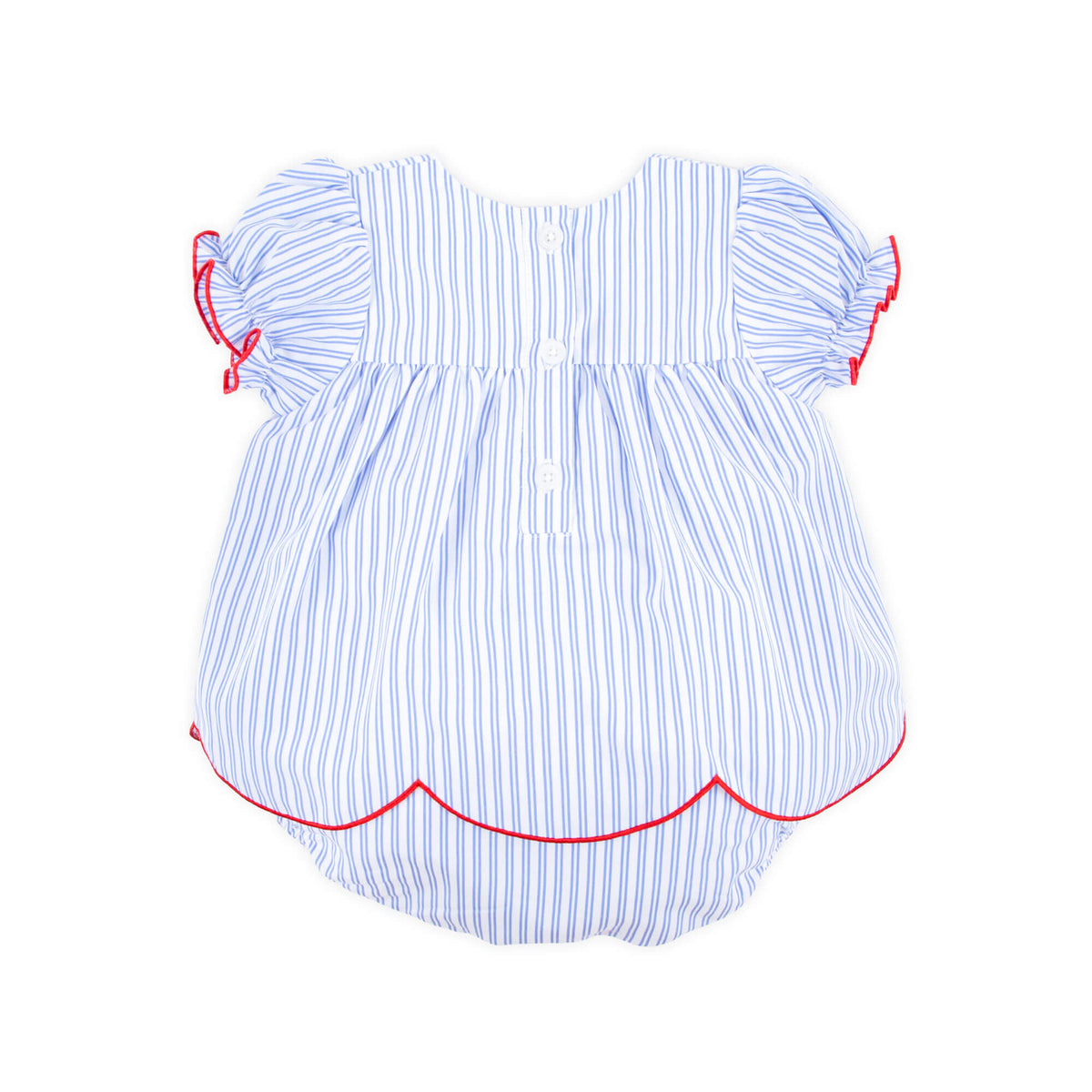 Happy Santa Blue Stripe Skirt Bubble