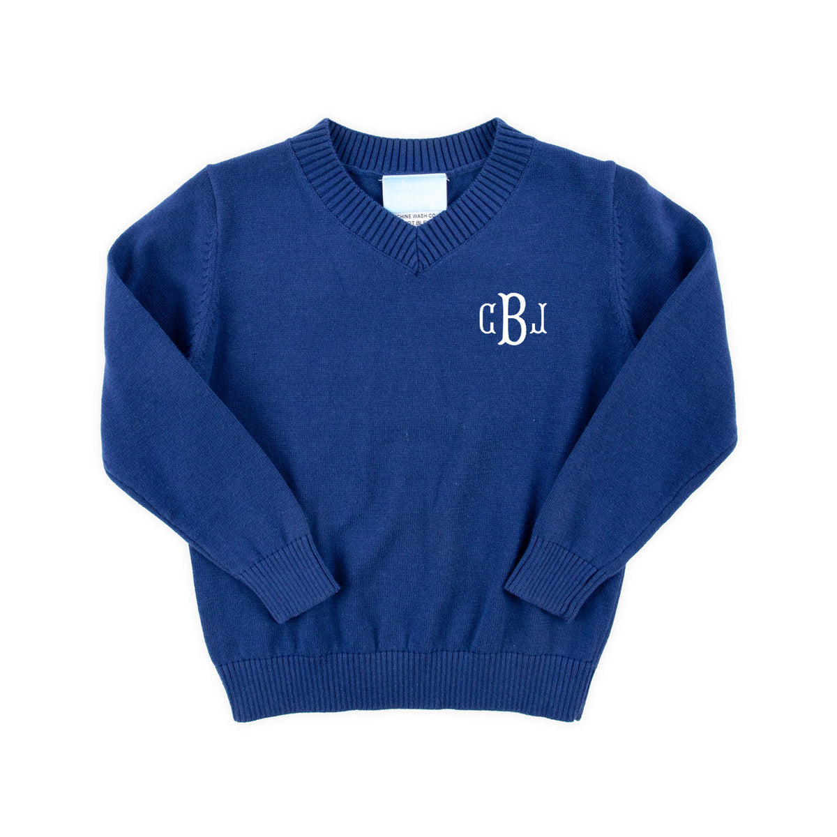 Navy V-Neck Sweater