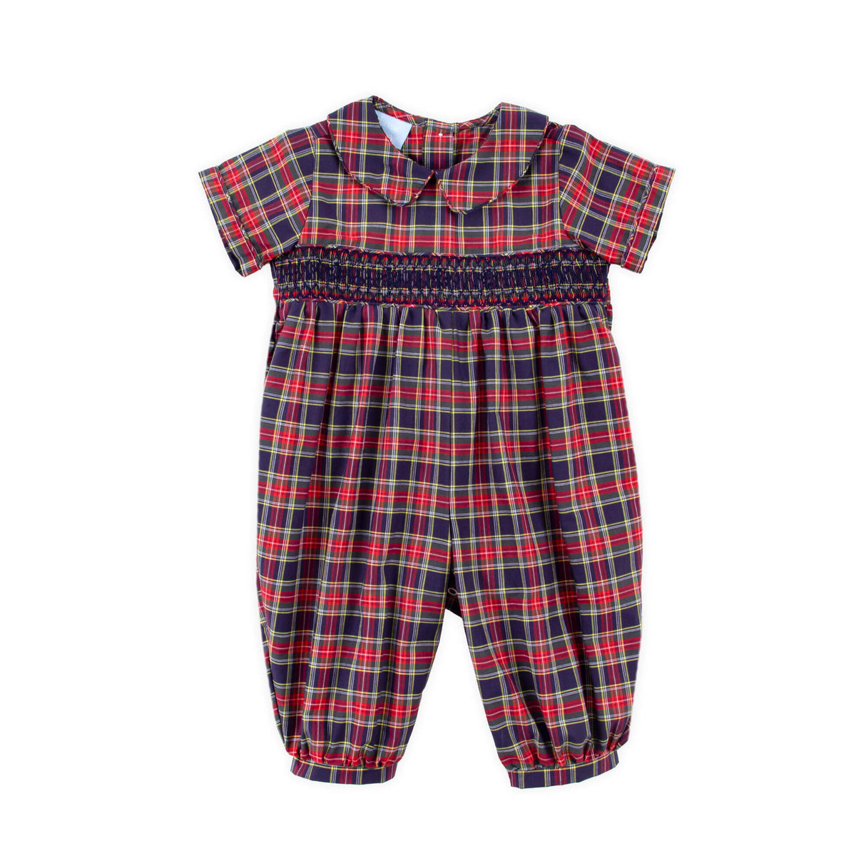 St. Louis Plaid Red Plaid Smocked Romper
