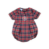 St. Louis Plaid Red Plaid Collared Bubble