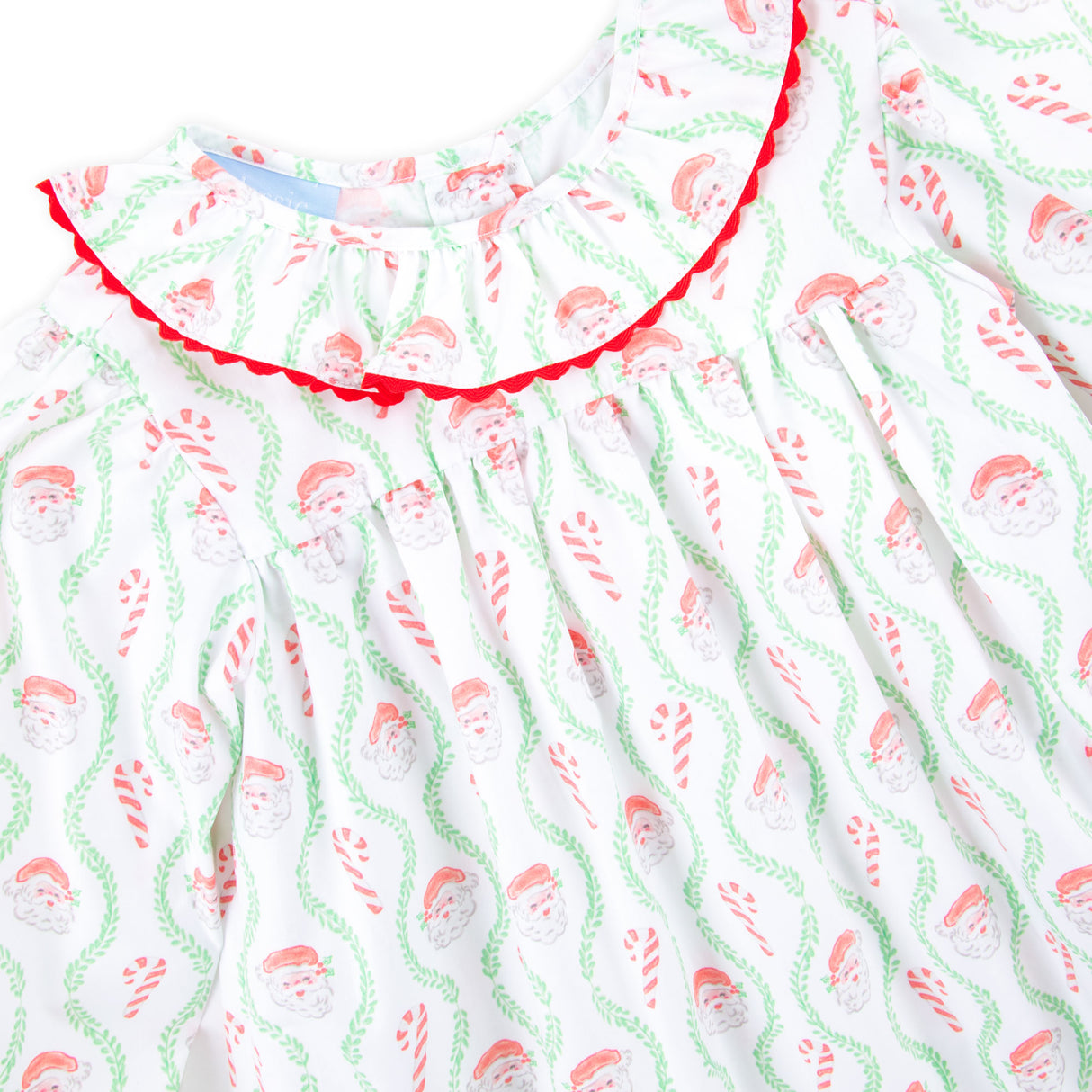 Candy Cane Ruffle Collared Dress