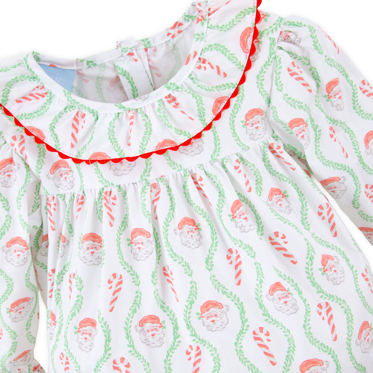 Candy Cane Ruffle Collared Bubble