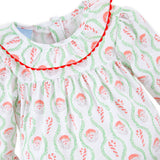 Candy Cane Ruffle Collared Bubble