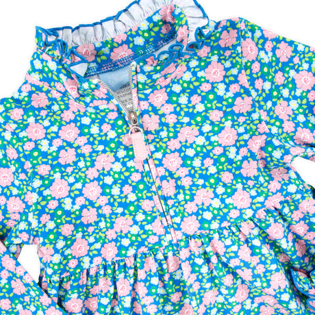 Floral Half Zip Dress