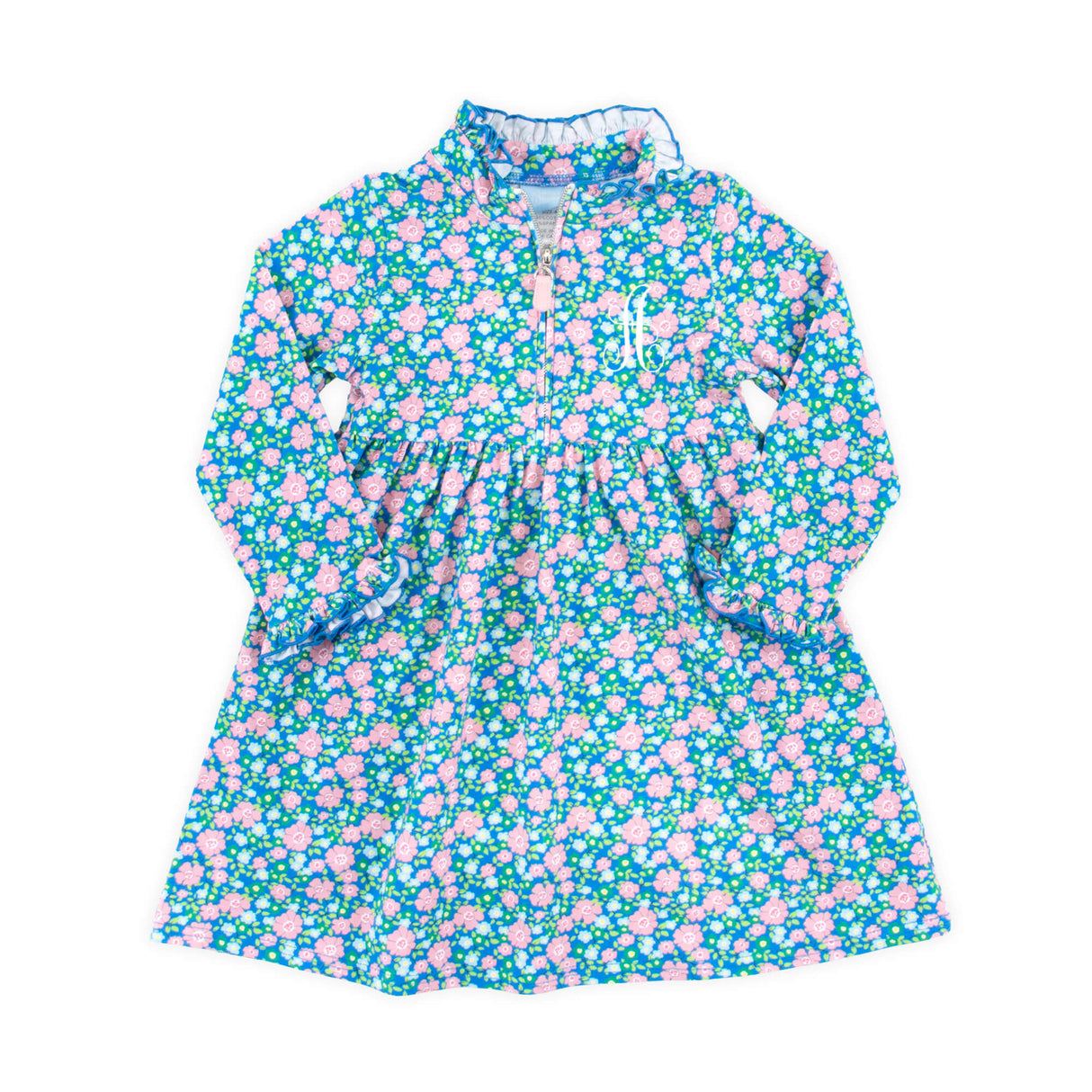 Floral Half Zip Dress