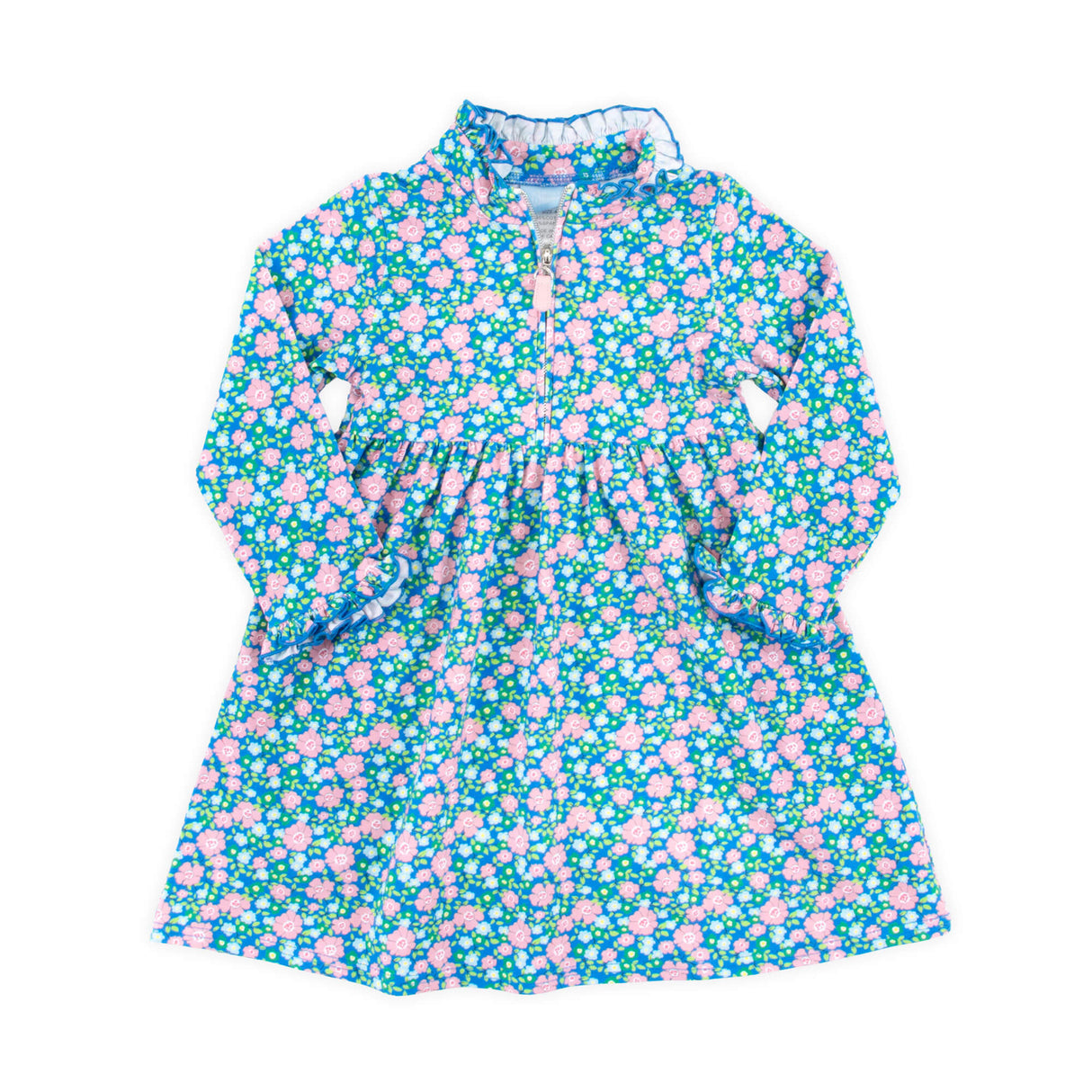 Floral Half Zip Dress