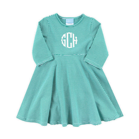 Green Stripe Sophia Dress