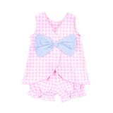 Castle Pink Gingham Bloomer Set