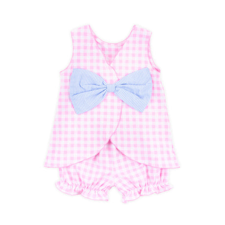 Castle Pink Gingham Bloomer Set