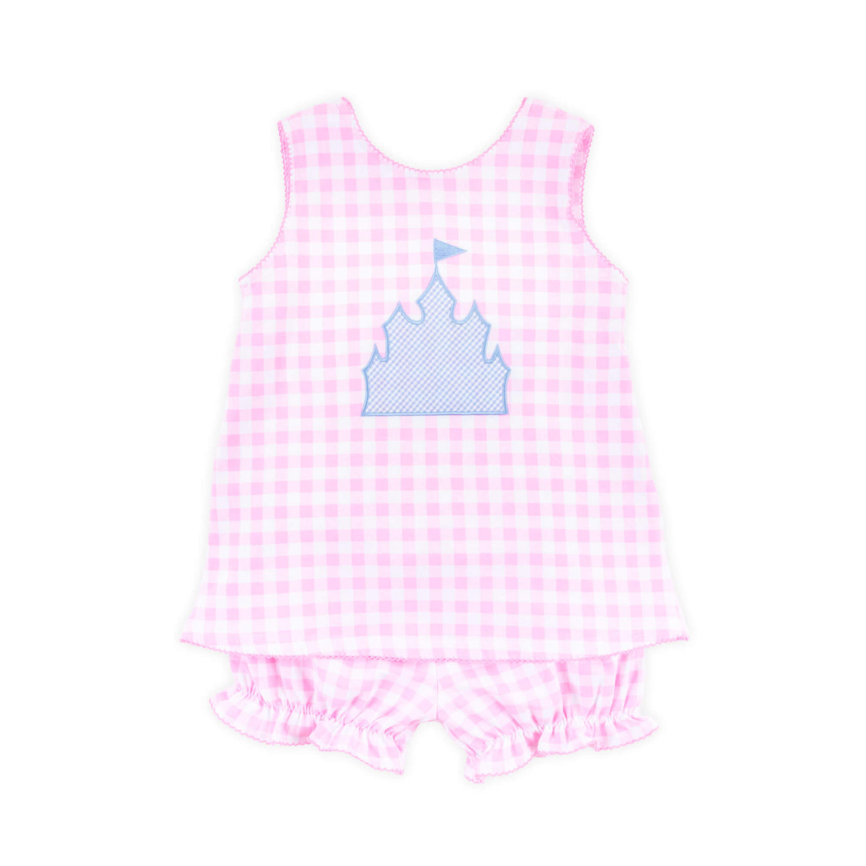 Castle Pink Gingham Bloomer Set