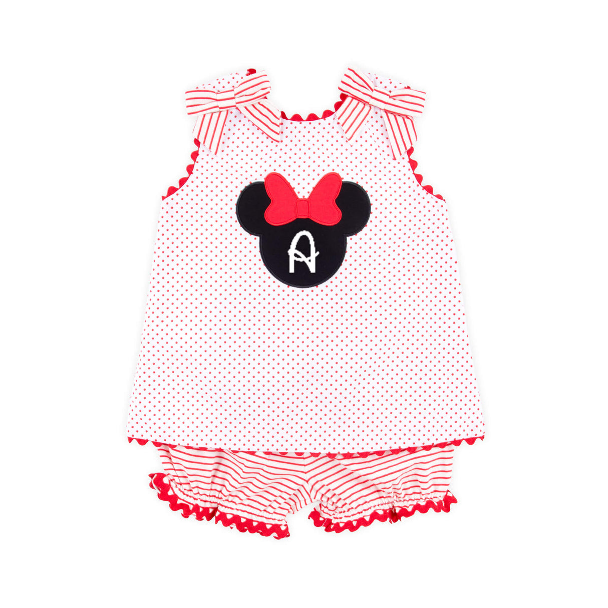 Mouse Ears Red Polka Dot Bloomer Set