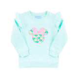 Mouse Ears Floral Turquoise Sweatshirt