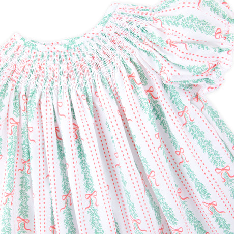 Garland Bow Smocked Bishop Dress