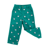 Happy Santa Green Corduroy Schiffli Standard Pants
